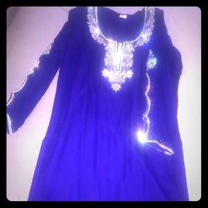 Beautiful purple tunic with detailed beading